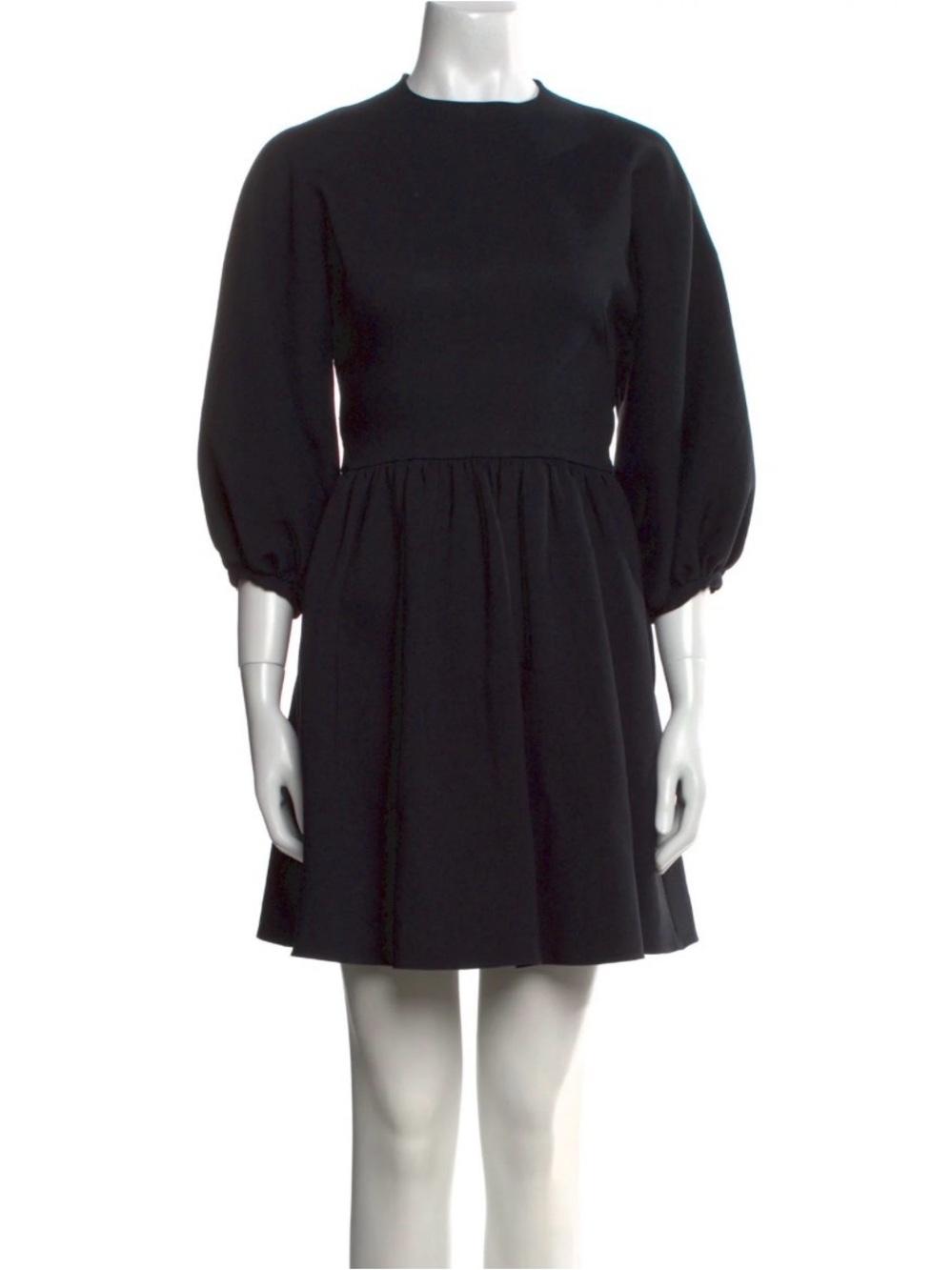 Classic Black Puff-Sleeve Dress